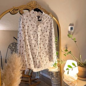 Express Floral Button Down